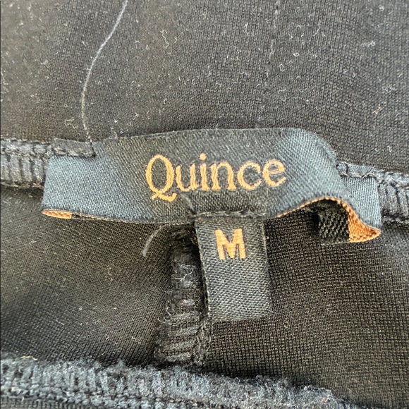 Quince Ultra Stretch Ponte Straight Leg Pants Black Elastic Waist Pull-on MP - Picture 8 of 9